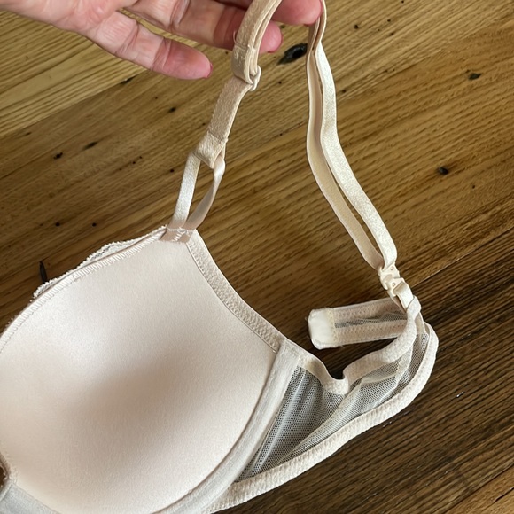NWT Victoria’s Secret Sz 32B Cream Padded & Underwire Lacey Push-Up Bra - Picture 11 of 15